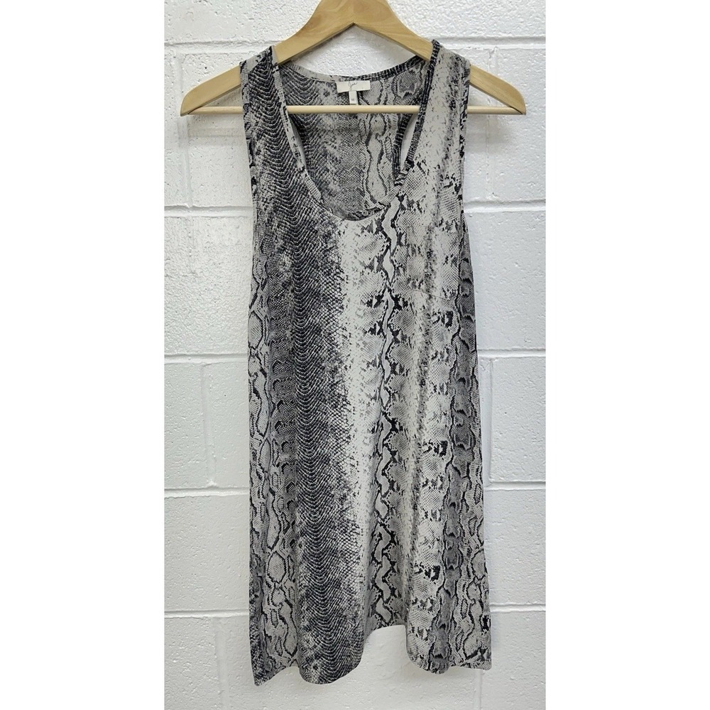 JOIE‎ Peri B Mini Dress Silver Snake Print Silk / Women's Medium